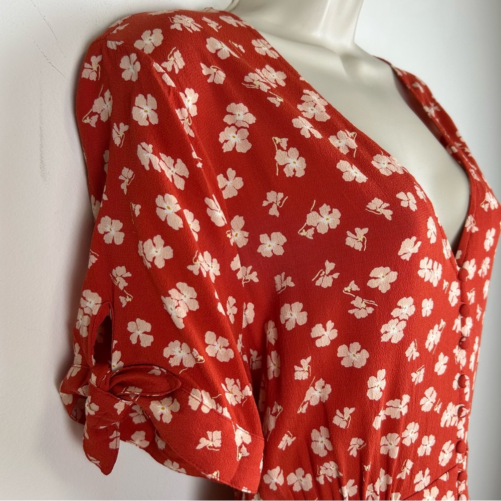 NWT Madewell Button-Front Retro in Happy Hibiscus Dress sz 16 Indie Coquette - Picture 7 of 16